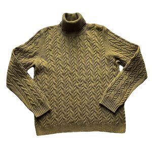Vtg Bogner Womens Turtleneck Pullover Knit Sweater Wool Cashmere Blend Size 40